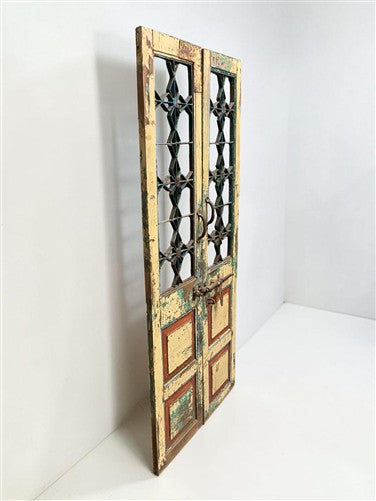 Indian Wooden Garden Gate Vintage Reclaimed Teak Door Architectural Salvage A126