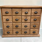 16 Drawer Natural Apothecary Cabinet Storage Chest Organizer Tabletop Cabinet, A