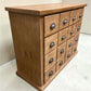 16 Drawer Natural Apothecary Cabinet Storage Chest Organizer Tabletop Cabinet, A
