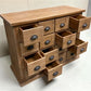 16 Drawer Natural Apothecary Cabinet Storage Chest Organizer Tabletop Cabinet, A