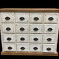 16 Drawer Natural-White Apothecary Cabinet Storage Chest Organizer Cabinet, B