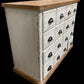 16 Drawer Natural-White Apothecary Cabinet Storage Chest Organizer Cabinet, B