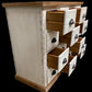 16 Drawer Natural-White Apothecary Cabinet Storage Chest Organizer Cabinet, B