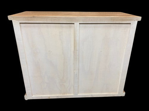 16 Drawer Natural-White Apothecary Cabinet Storage Chest Organizer Cabinet, B