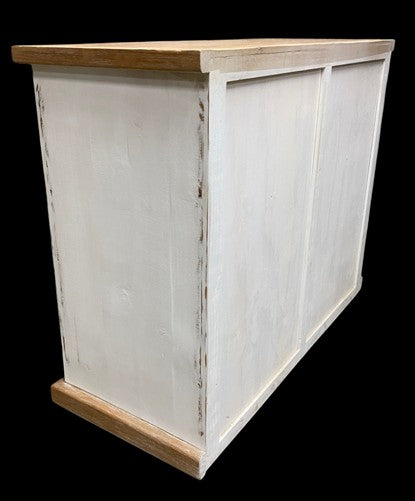 16 Drawer Natural-White Apothecary Cabinet Storage Chest Organizer Cabinet, B