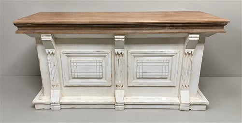 6' Store Counter, Kitchen Island, Natural-White Tavern Front Bar, Countertop, C