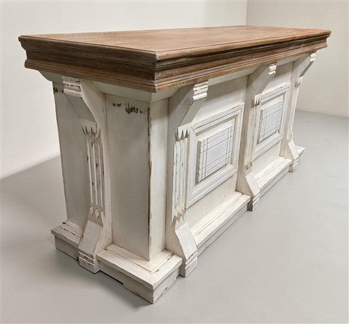 6' Store Counter, Kitchen Island, Natural-White Tavern Front Bar, Countertop, C