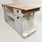 6' Store Counter, Kitchen Island, Natural-White Tavern Front Bar, Countertop, C