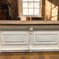 8' White-Natural Store Counter, Kitchen Island, Display Table Tavern Front Bar B