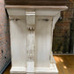 8' White-Natural Store Counter, Kitchen Island, Display Table Tavern Front Bar B