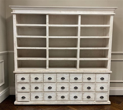 White Store Display Cabinet China Hutch Bookcase Pharmacy Cabinet Apothecary A