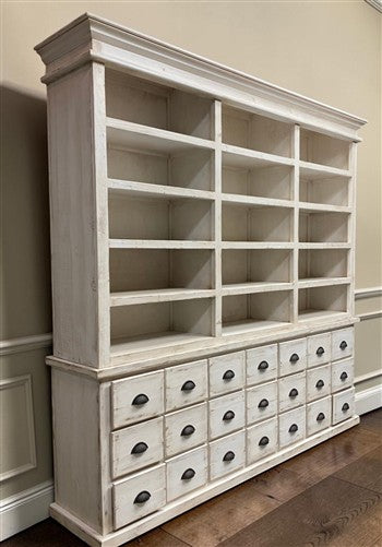 White Store Display Cabinet China Hutch Bookcase Pharmacy Cabinet Apothecary A