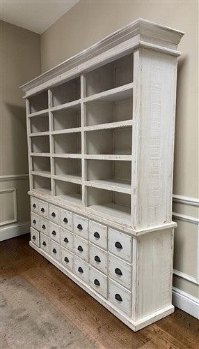 White Store Display Cabinet China Hutch Bookcase Pharmacy Cabinet Apothecary A