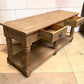 6' Kitchen Island with Drawers, Store Counter, Natural Display Harvest Table, A