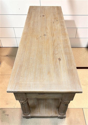6' Kitchen Island with Drawers, Store Counter, Natural Display Harvest Table, A