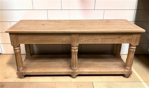 6' Kitchen Island with Drawers, Store Counter, Natural Display Harvest Table, A