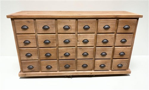 6' Apothecary Cabinet, Natural Store Cabinet, 24 Drawer Store Display Pharmacy B
