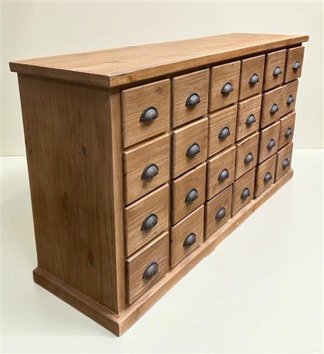 6' Apothecary Cabinet, Natural Store Cabinet, 24 Drawer Store Display Pharmacy B