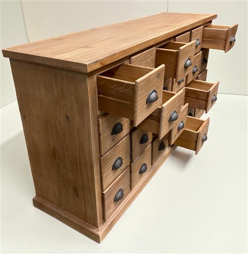 6' Apothecary Cabinet, Natural Store Cabinet, 24 Drawer Store Display Pharmacy B