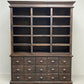 6' Dark Oak Display Cabinet China Hutch Bookcase Pharmacy Cabinet Apothecary A