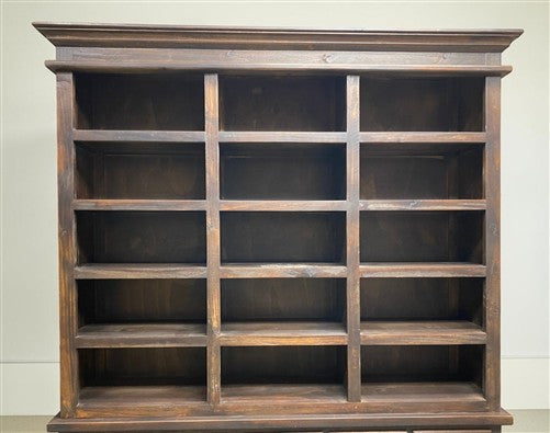 6' Dark Oak Display Cabinet China Hutch Bookcase Pharmacy Cabinet Apothecary A