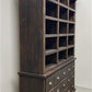6' Dark Oak Display Cabinet China Hutch Bookcase Pharmacy Cabinet Apothecary A