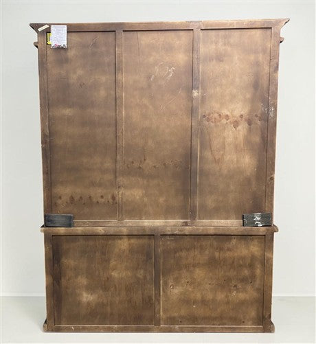 6' Dark Oak Display Cabinet China Hutch Bookcase Pharmacy Cabinet Apothecary A