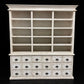 8' White Store Display Cabinet Hutch Bookcase Pharmacy Cabinet Apothecary B