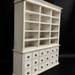 8' White Store Display Cabinet Hutch Bookcase Pharmacy Cabinet Apothecary B
