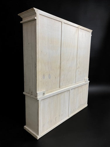 8' White Store Display Cabinet Hutch Bookcase Pharmacy Cabinet Apothecary B