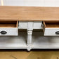 6' Kitchen Island with Drawers, Store Counter, Natural & White Harvest Table, A