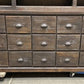 8' Dark Oak Display Cabinet China Hutch Bookcase Pharmacy Cabinet Apothecary B