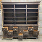 8' Dark Oak Display Cabinet China Hutch Bookcase Pharmacy Cabinet Apothecary B