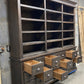 8' Dark Oak Display Cabinet China Hutch Bookcase Pharmacy Cabinet Apothecary B