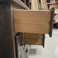 8' Dark Oak Display Cabinet China Hutch Bookcase Pharmacy Cabinet Apothecary B