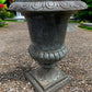 30" Tall Cast Iron Urn, Flower Pot Planter, Garden Patio Yard Art, Vase, K1