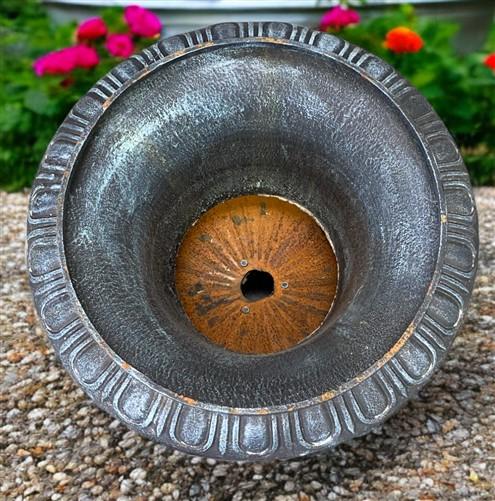 30" Tall Cast Iron Urn, Flower Pot Planter, Garden Patio Yard Art, Vase, K1