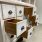 6' White Display Cabinet Hutch Bookcase Pharmacy Cabinet Apothecary A