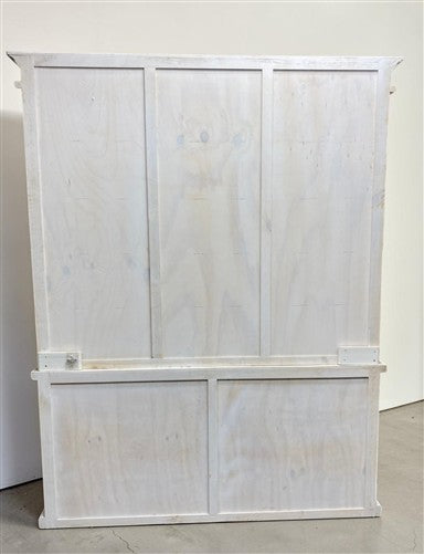 6' White Display Cabinet Hutch Bookcase Pharmacy Cabinet Apothecary A