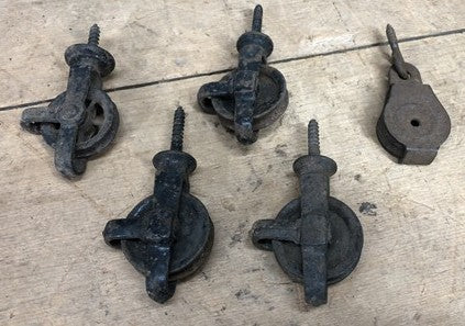 Mini Pulleys Lot 5, Industrial Age, Steampunk Factory Flywheels, Machine Decor A
