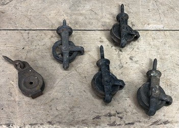 Mini Pulleys Lot 5, Industrial Age, Steampunk Factory Flywheels, Machine Decor A