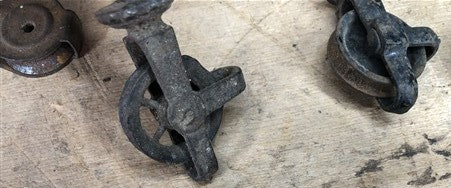 Mini Pulleys Lot 5, Industrial Age, Steampunk Factory Flywheels, Machine Decor A