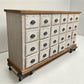 24 Drawer White & Natural Apothecary Cabinet Store Display Pharmacy Cupboard A