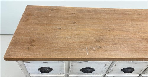 24 Drawer White & Natural Apothecary Cabinet Store Display Pharmacy Cupboard A