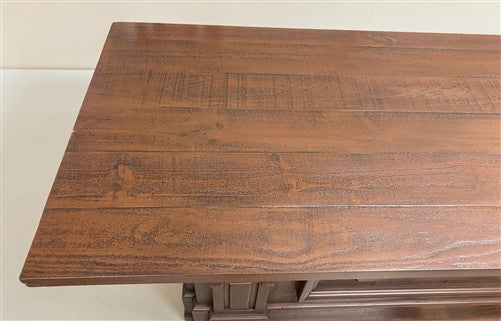 8' Brown Store Counter, Kitchen Island, Display Table, Tavern Front Bar, A