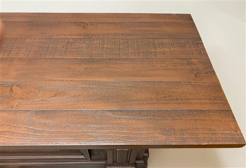8' Brown Store Counter, Kitchen Island, Display Table, Tavern Front Bar, A