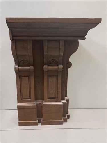 8' Brown Store Counter, Kitchen Island, Display Table, Tavern Front Bar, A