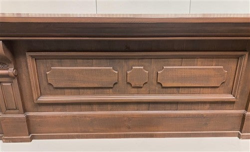 8' Brown Store Counter, Kitchen Island, Display Table, Tavern Front Bar, A