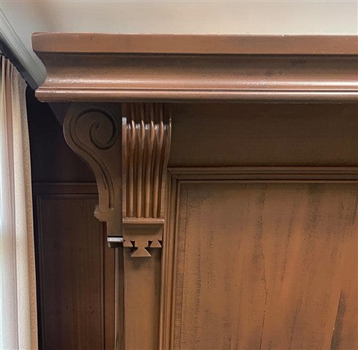 8' Brown Store Counter, Retail Display, Checkout Cabinet, Kitchen Island B