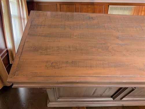 8' Brown Store Counter, Retail Display, Checkout Cabinet, Kitchen Island B